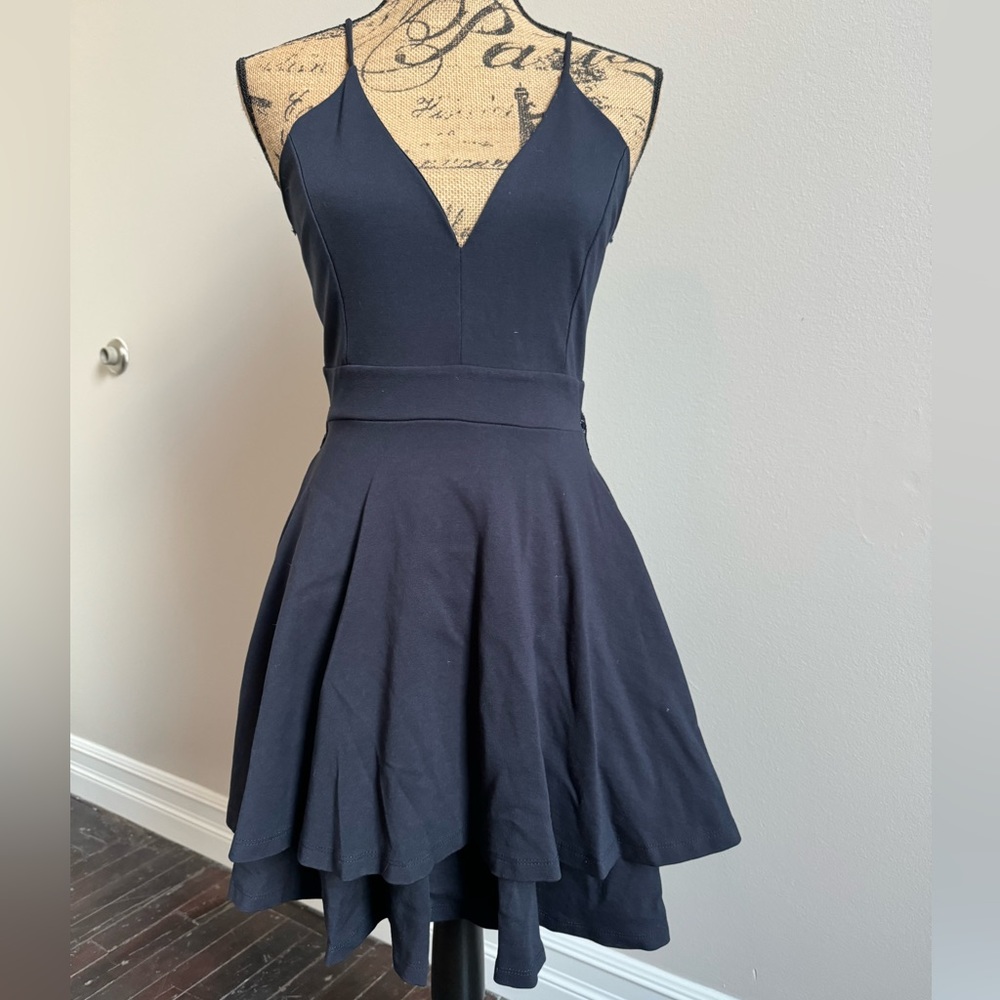 Racer-back V-neck Dress